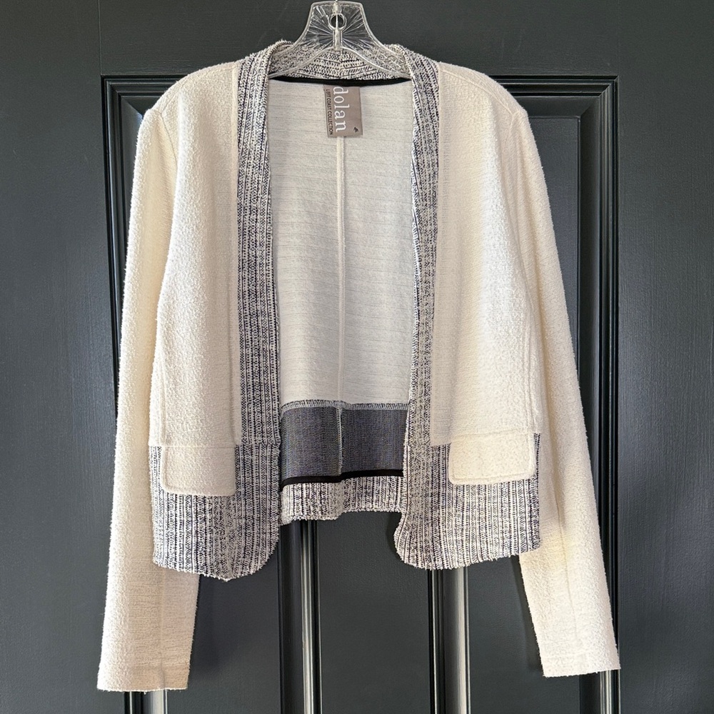 Anthropologie Dolan Left Coast Sheridan Cropped Sweater Jacket Blazer Medium - Picture 1 of 10